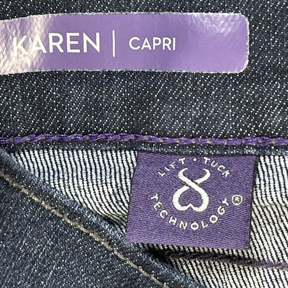 NYDJ Jeans Womens Sz 6 Blue Dark Wash Karen Capri High Rise Straight Leg - Picture 12 of 12